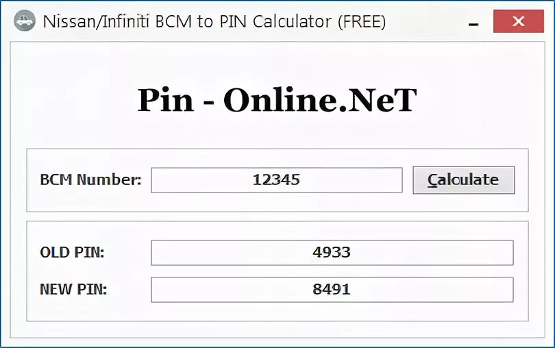 Pin calculator. Bcm nissan pin code. nissan bcm2pin. калькулятор пин кода для ниссан. vw code calculator v1.0 bosch.