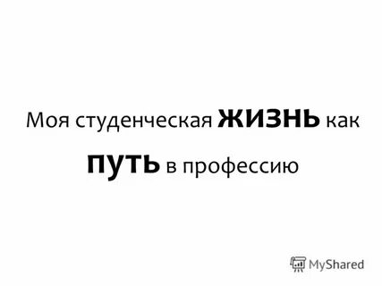 Моя студенческая жизнь