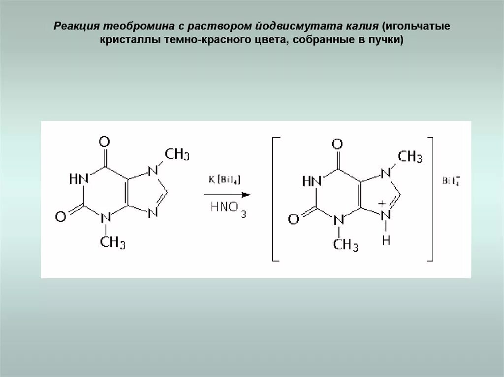 Кофеин подлинность. Теобромин качественная реакция. Теобромин с реактивом Несслера. Теобромин мурексидная проба реакция. Теофиллин/теобромин подлинность.