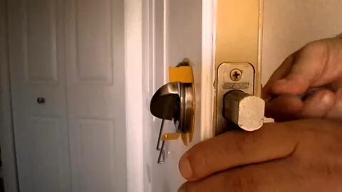 She locked the door