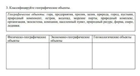 Географические объекты по величине 5 класс
