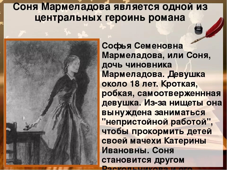 История жизни мармеладовой. Характеристика сони в романе преступление и наказание. Образ сони Мармеладовой в романе преступление и наказание.