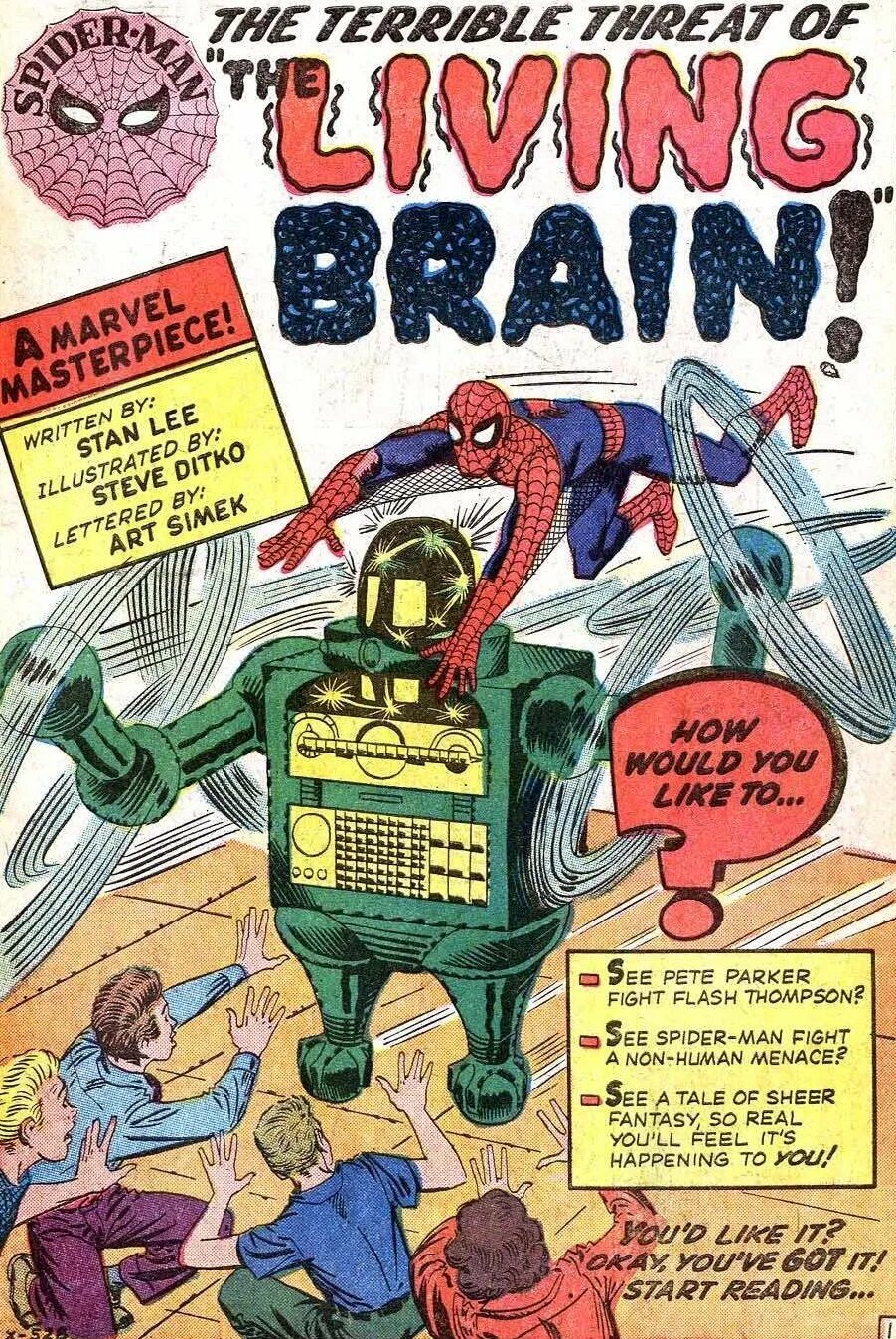 Amazing Fantasy Стив Дитко. Living Brain Marvel. Живой мозг Марвел. Оживший мозг Марвел.