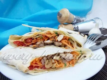 Рецепт домашней шаурмы с копченой курицей