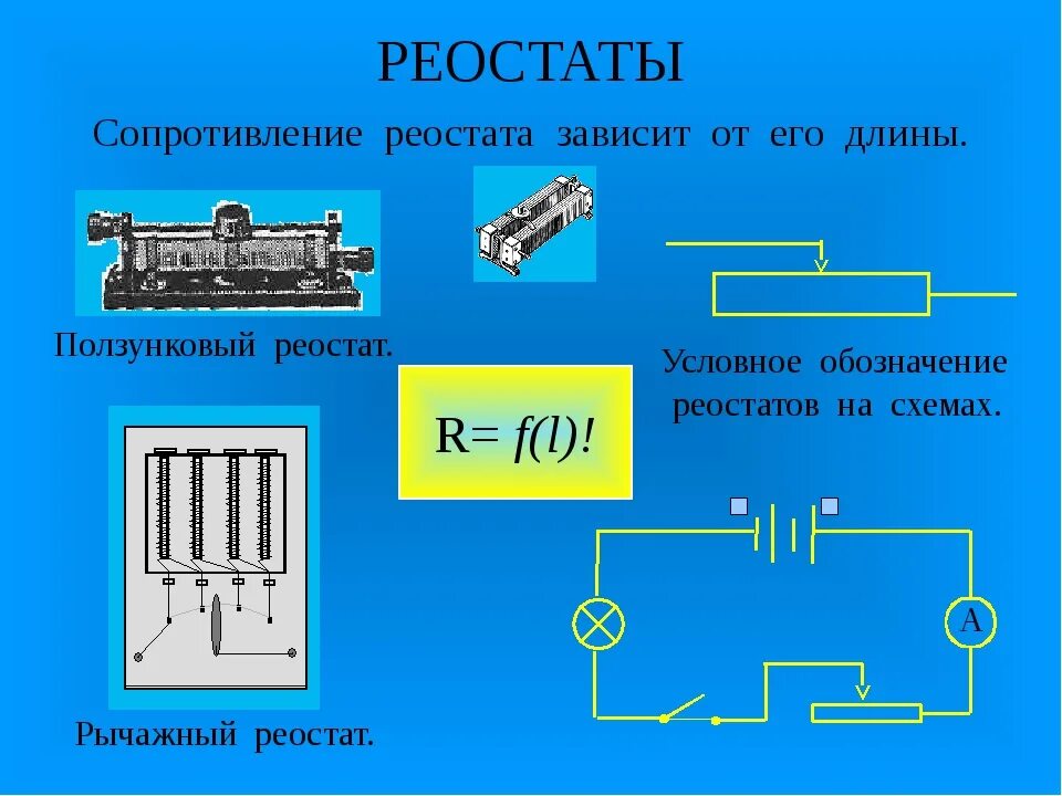 При передвижении реостата влево. Схема реостата физика 8 класс. Рычажный реостат схема. Как выглядит резистор в электрической цепи. Переменный резистор. Реостат для кабинета физики.