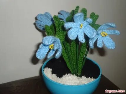 Подснежники крючком