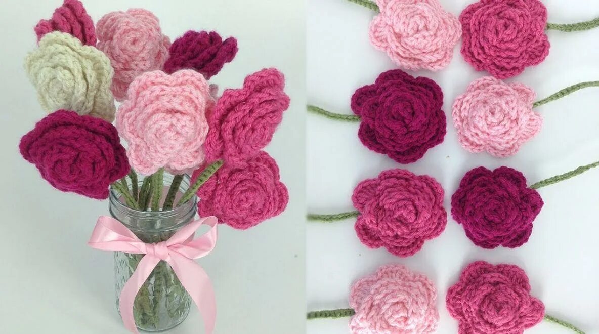 Видео вязания крючком розы. Вязаные цветы крючком. Видео вязания крючком розы. Розочки связанные крючком. Вязаные розочки.