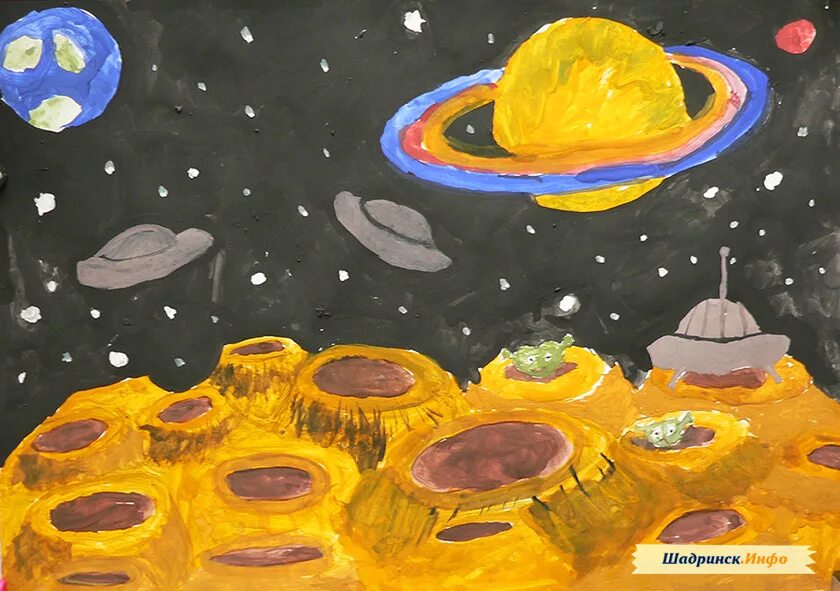 Рисунок на тему космос. Детские рисунки на тему космос. Рисунки на тему космос для детей. Рисунок на тему космос красками.