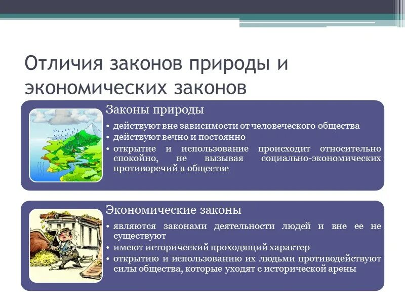 По природным и хозяйственным особенностям. Экономические законы и законы природы. Чем отличаются экономические законы от природных. Общие законы природы. Отличие экономических законов от законов природы.