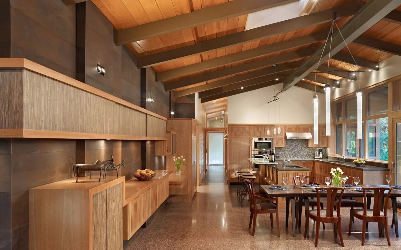 современный деревянный интерьер. большие деревянные дома.