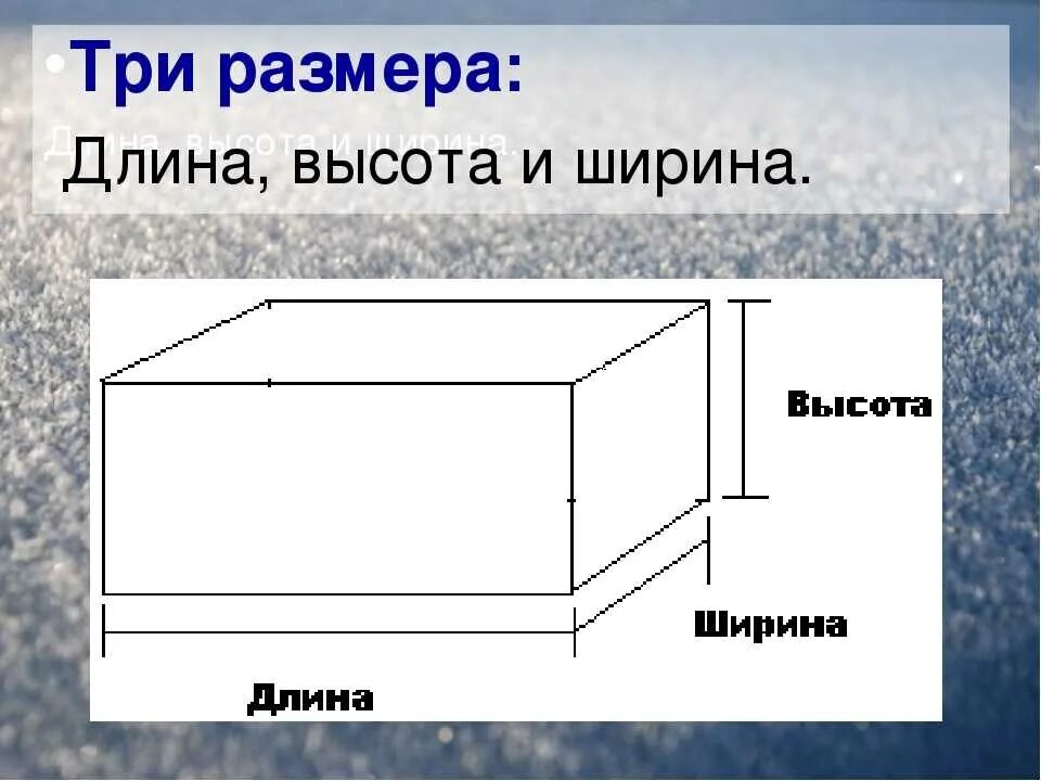 Длина ширина высота предмета