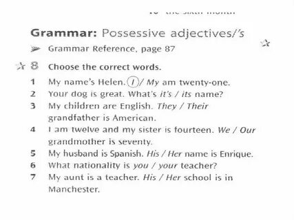 Possessive pronouns упражнения