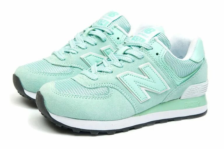 New balance екатеринбург. Нью бэланс 574 мятные. Кроссовки женские Нью бэланс 574. New Balance 574 мятные. New Balance 574 женские мятные.