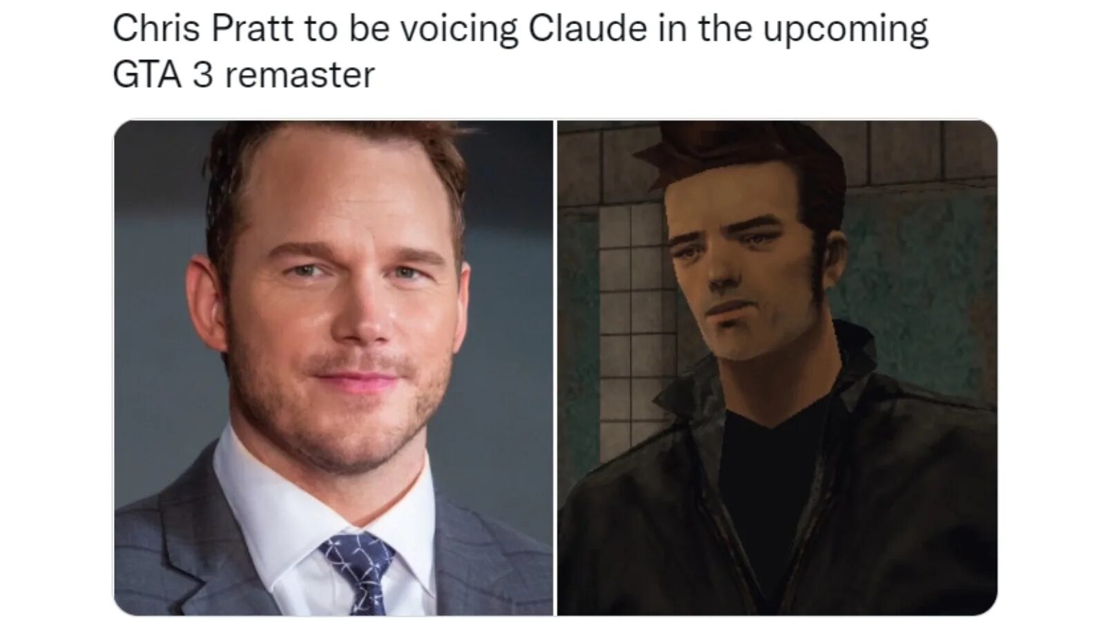 Мемы для озвучивания. GTA Claude Voice actors. Chris Pratt and will Poulter. Озвученные мемы