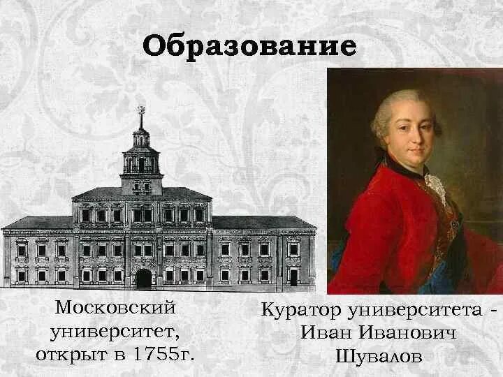 Создание московского университета связано с деятельностью