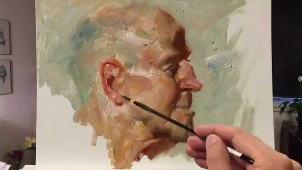 Техники используемые в живописи. Подмалевок портрета маслом. Репин подмалевок.