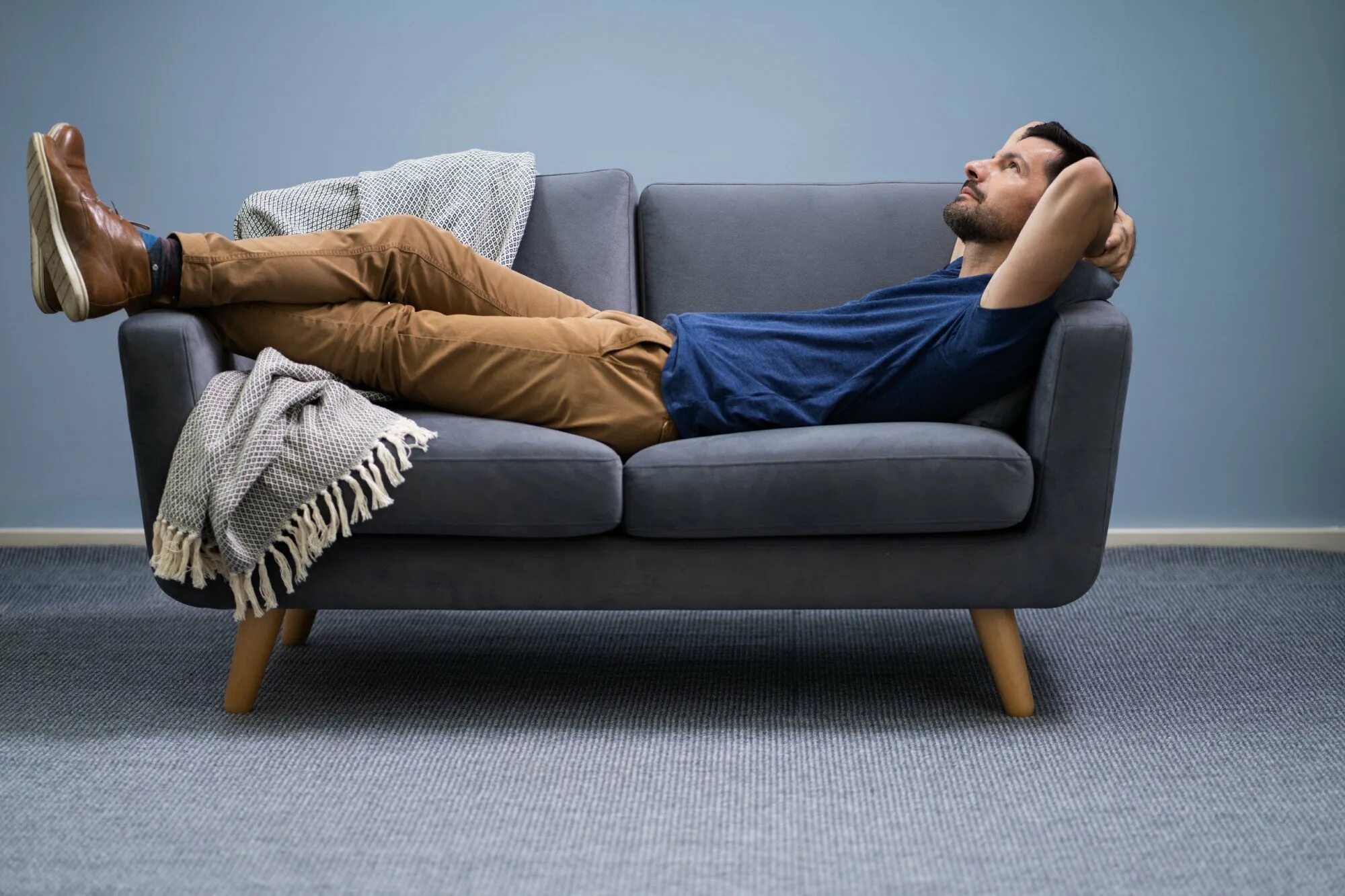 Lying on the couch