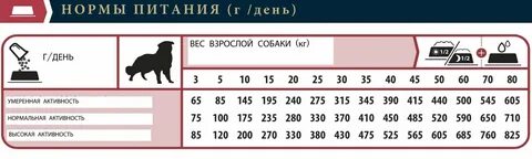 Сколько еды нужно собаке по весу