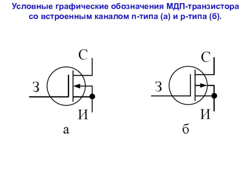 Графическое изображение транзисторов