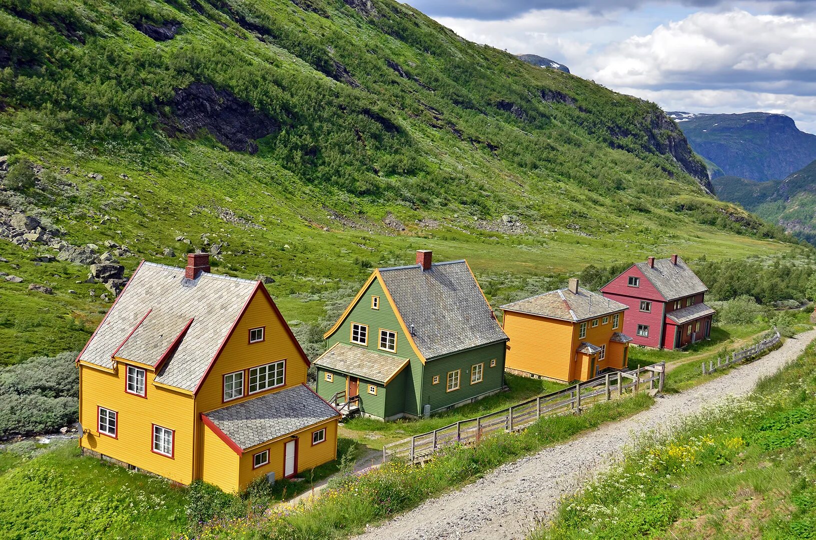 Extra villages. Мюрдаль Норвегия. Норвегия фьорды деревня. Норвежская Горная деревня. Норвегия деревня Гаупна.