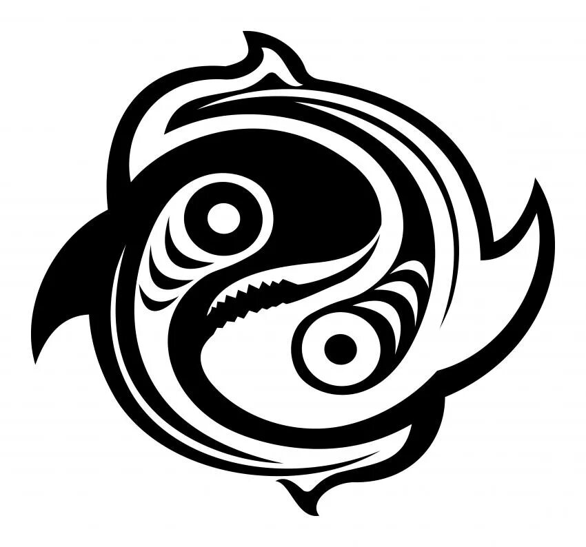 Тату рыбы Инь Янь. Рыбки Инь Янь тату эскиз. Тату рыбки Инь Янь. Рыбы в символе Инь Янь. Лучшие знаки для рыб