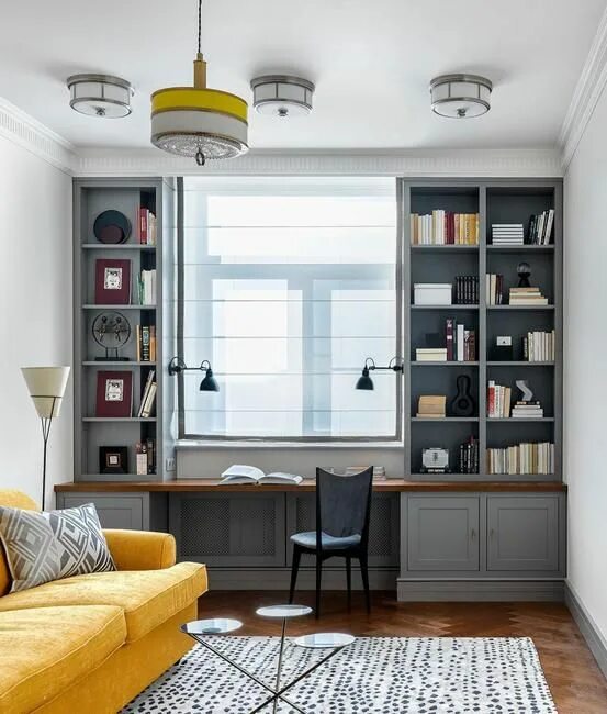 Transitional Color Palette, Ocean Blue and Bluish Gray Colors in Modern Interior