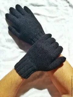 Перчатки мужские связанные