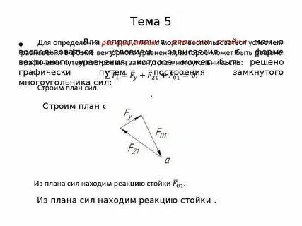 Сила в векторной форме