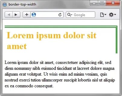 Border top