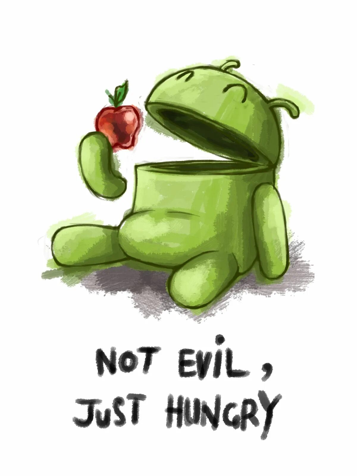 Андроид ест яблоко. Apple vs Android. Android vs IOS прикол.