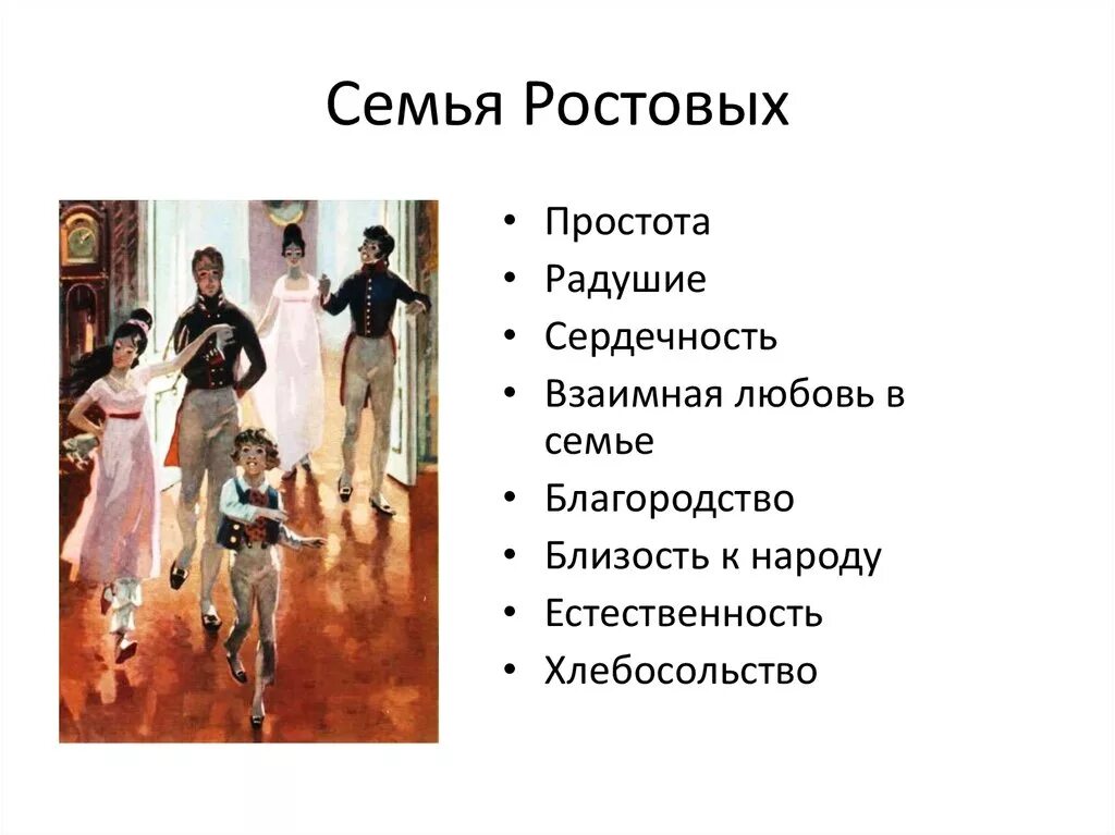 Семья ростовых описание семьи.