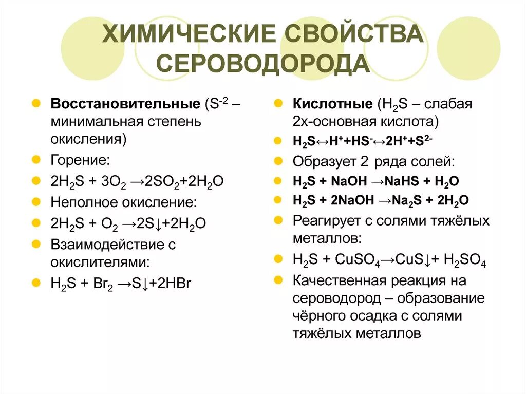 Сероводород сульфиды физические свойства. Химические свойства сероводорода и сульфидов. H2s сероводород химические свойства. Химические свойства h2s реакции.
