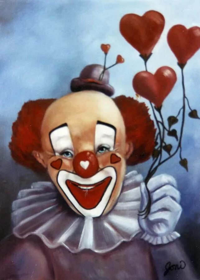 Сердце клоун. Клоун гуашью. Портрет клоуна. Клоуны в живописи. Красивый клоун.