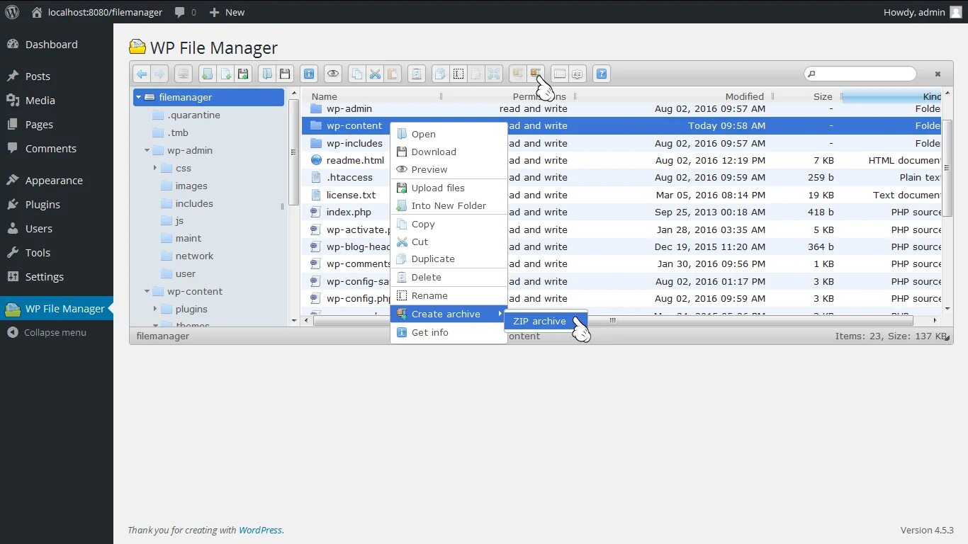 Admin post php