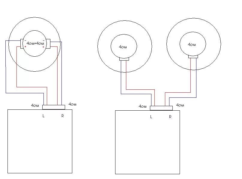 Схема подключения 4 динамиков в 2 Ома к усилителю. Схема подключения 2 ом динамиков к усилителю. Схема подключения динамиков в 2 Ома. Схема подключения усилителя в 2ом. Подключись к 2 колонку