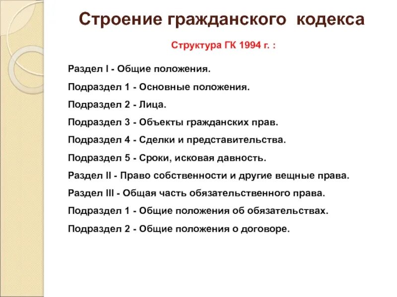 1 основная часть. Основные положения гражданского кодекса. Стурктура гражданского кодекс. Структура гражданского кодекса. Части гражданского Кодакс.