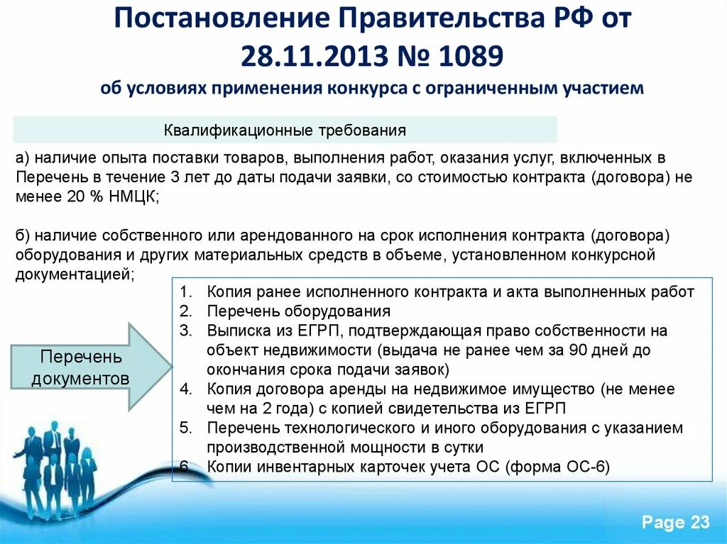 Требования не исполнены в течение. • Условия поставки (выполнения работ/оказания услуг);. Наличие опыта исполнения договоров/контрактов. Порядок подачи проекта постановления в правительство. 75 Постановление сроки.