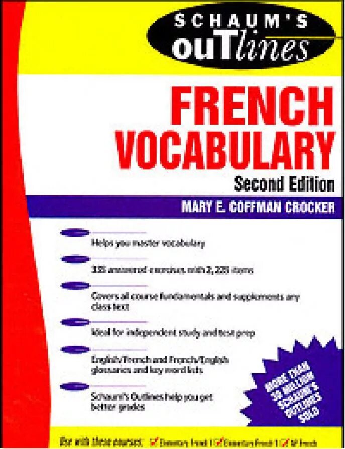 French Vocabulary. Vocabulary in French. Schaum's outline of French Vocabulary. Spanish Grammar in use. French pdf