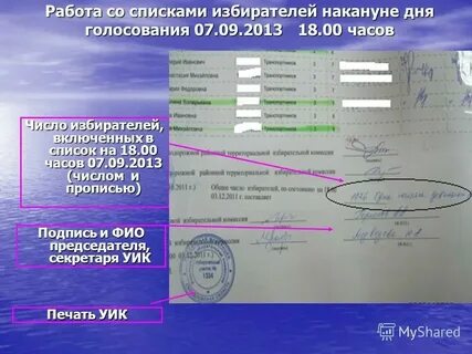 Как заверяется список избирателей