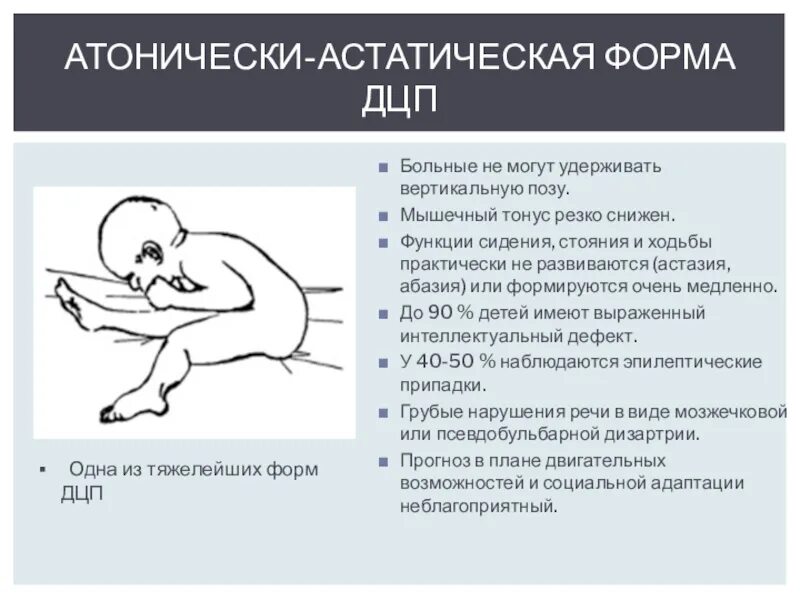 Дцп атонически астатическая. Формы ДЦП атонически-астатическая форма. Детский церебральный паралич атонически-астатическая форма. Атаксическая форма ДЦП. Характеристики атонически-астатической формы ДЦП.