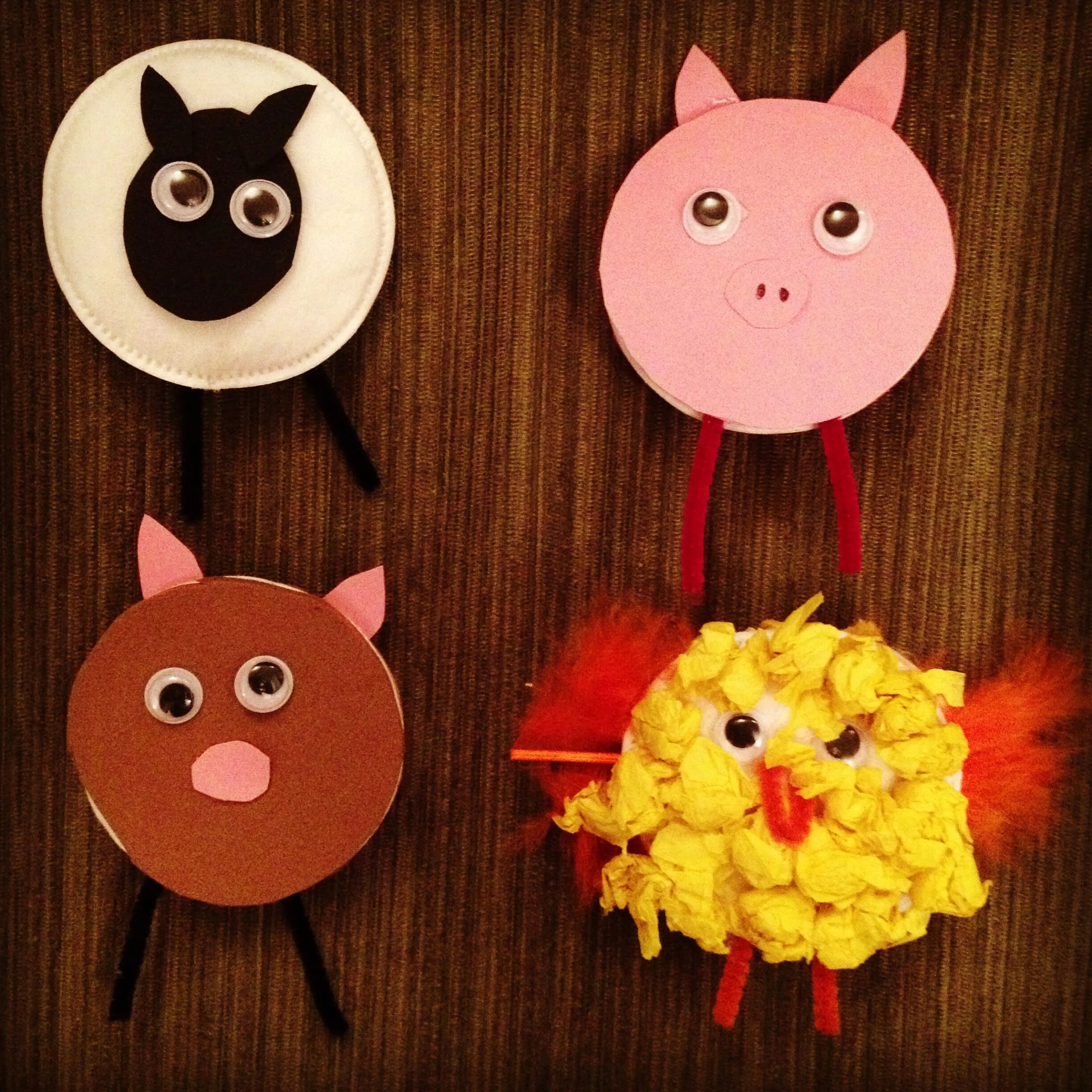 Animal craft. Зоопарк для малышей своими руками. Театральная игрушка на палочках. Animals craft for kids. Поделки животные.
