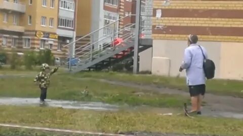 Бабушка с внуком гуляя в лесу нарвали