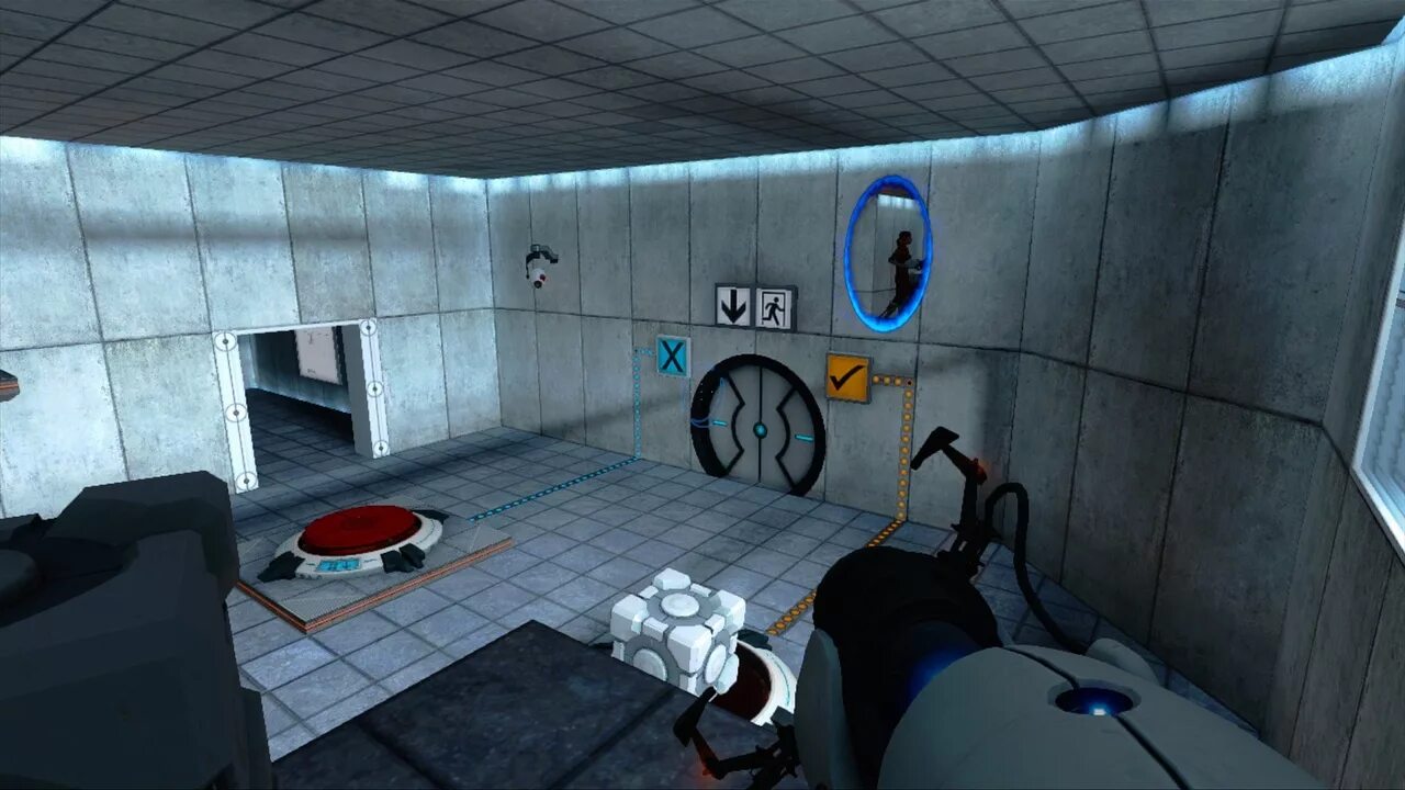 Portal 1 игра. Portal 2007. Portal 1 и Portal 2. Портальная пушка игра.