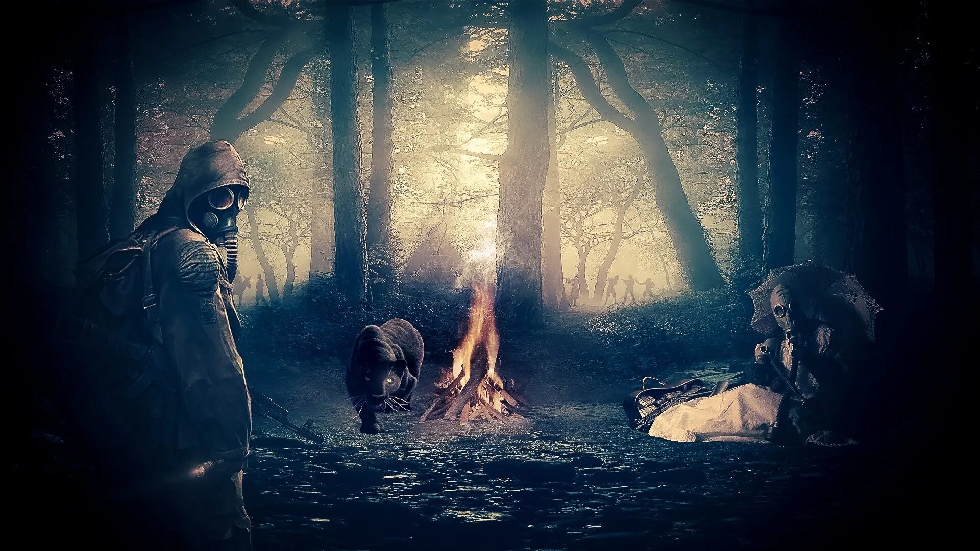 постапокалипсис джунгли. зомби апокалипсис в лесу. толпа зомби в темном лесу. лагерь в лесу сталкер. зомби апокалипсис в лесу.