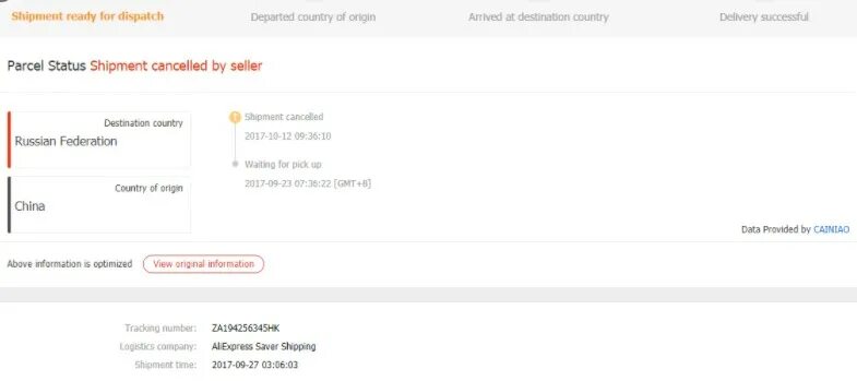 Почему отменен заказ на алиэкспресс