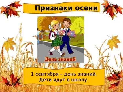 Какие признаки осенью