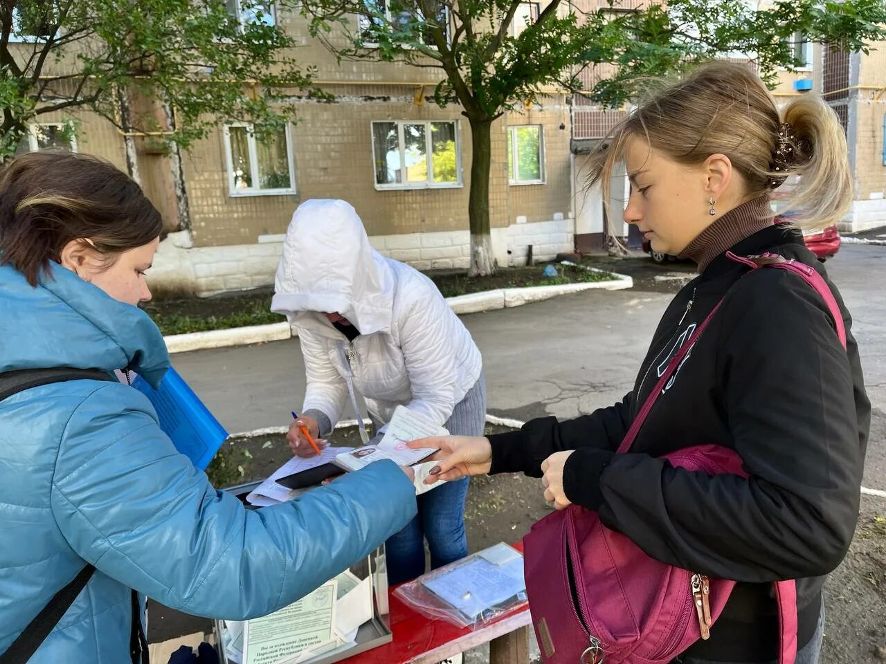 Г кировское новости. Школа Кировское ДНР. Акция день сердца в школе. Голосование за РФ. Кировское ДНР фото.