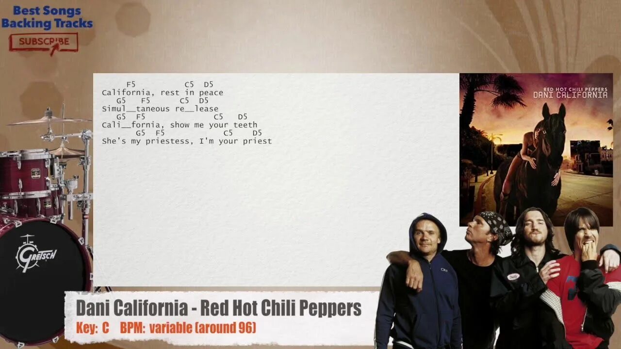 Red hot chili peppers dani. Red hot Chili Peppers Dani California. RHCP Dani California. Red hot Chili Peppers Dani California Ноты. Red hot Chili Peppers Dani California Ноты барабаны.