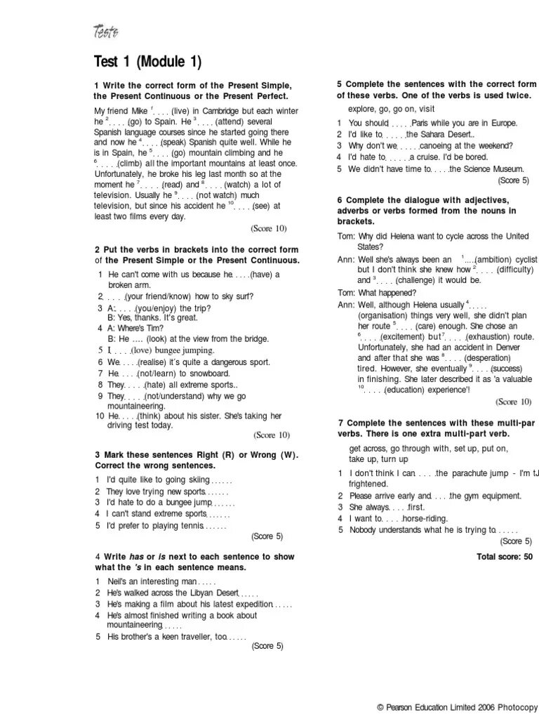 Test 8 module 2. Pearson education limited 2006 photocopiable ответы test 9. pearson education limited 2006 photocopiable ответы test 5. pearson education limited 2006 photocopiable ответы test 4 modules 13-16. pearson education limited 2006.