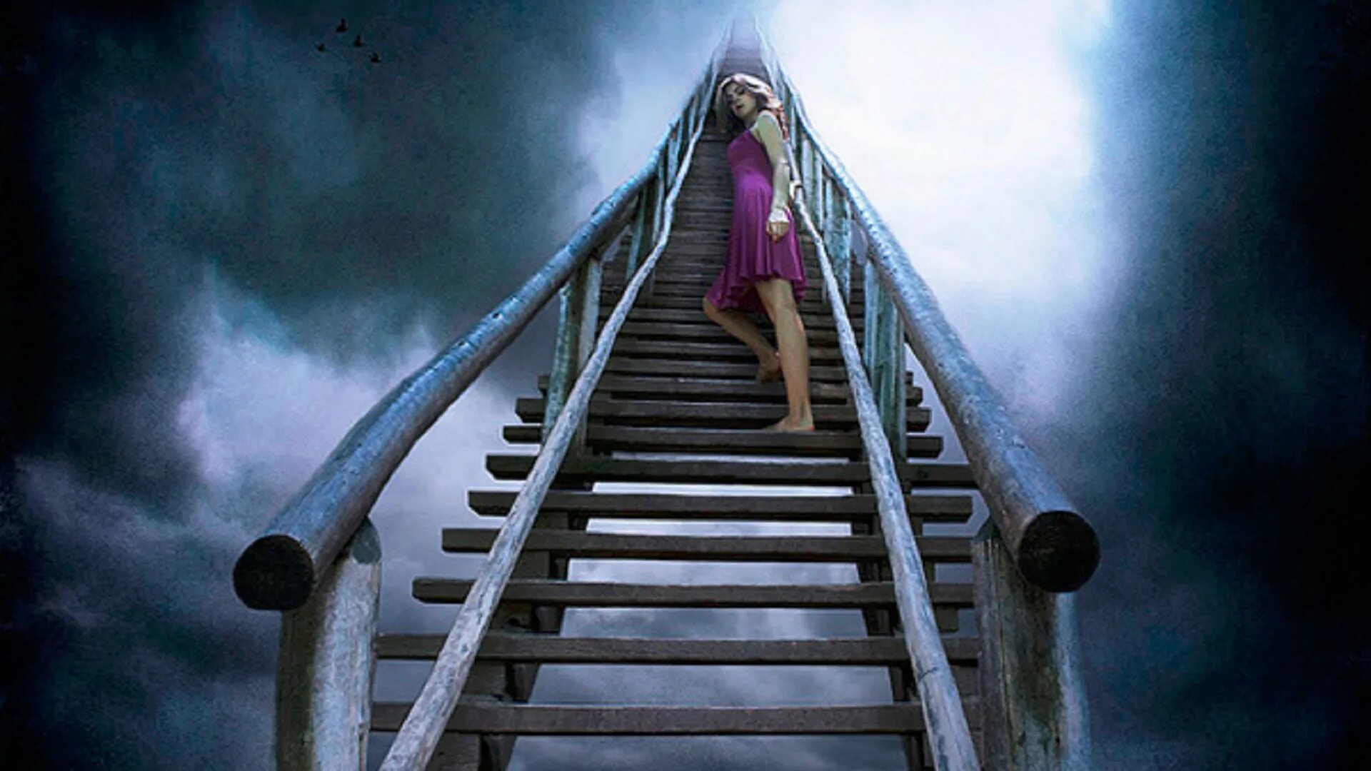 Sky steps. Лестница вверх. Лестница в небо. Лестница на небеса. Девушка на лестнице.